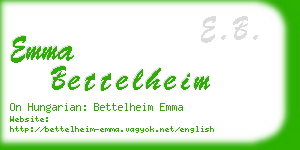 emma bettelheim business card